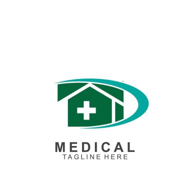 Sağlık logosu tasarımı. Tıbbi Haç logosu.