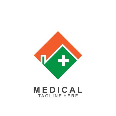 Sağlık logosu tasarımı. Tıbbi Haç logosu.