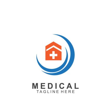 Sağlık logosu tasarımı. Tıbbi Haç logosu.