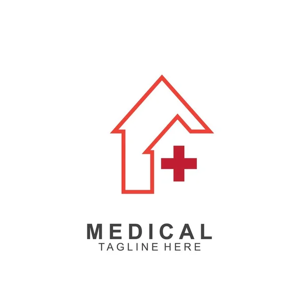 Health Logo Template Design Medical Cross Logo — Stock Vector
