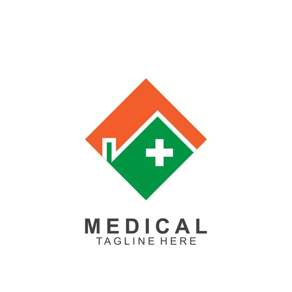 Gezondheid Logo Template Ontwerp Medical Cross Logo Stockillustratie