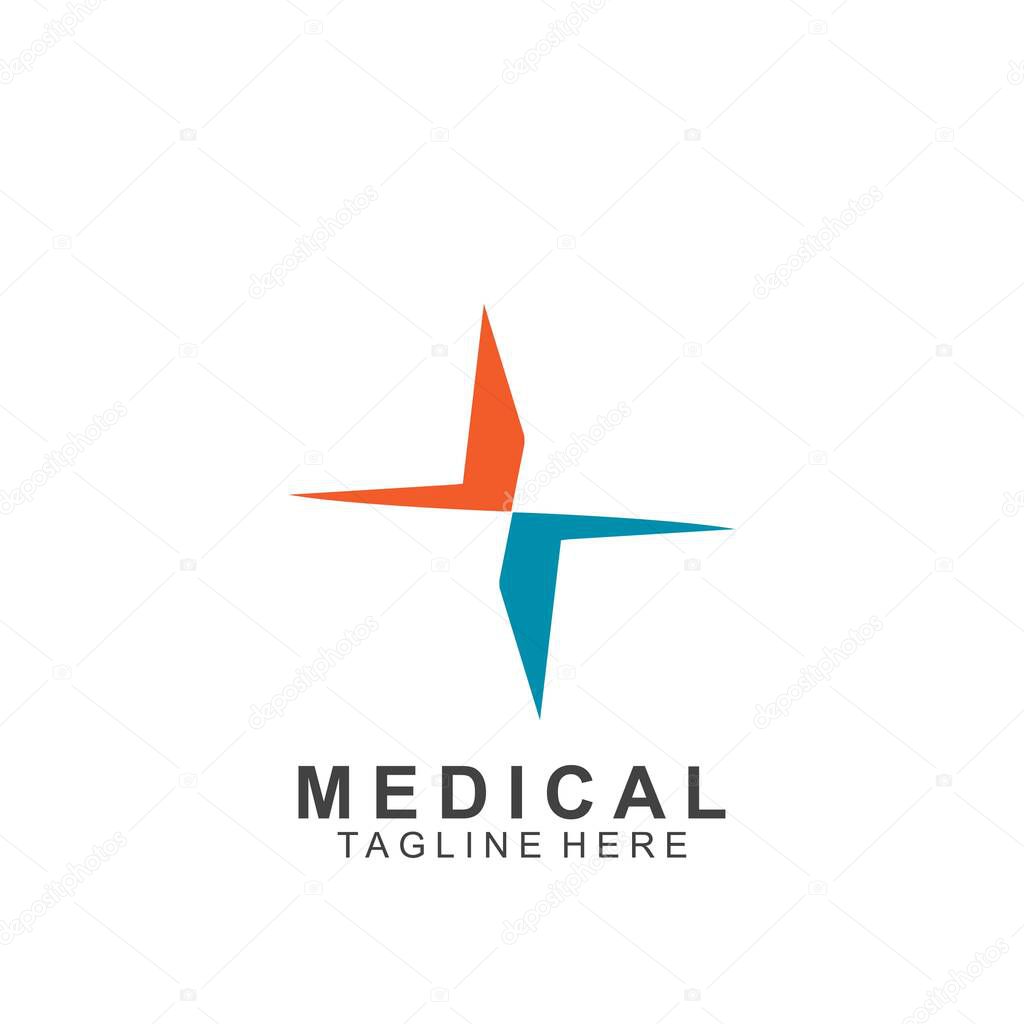 Health logo template design.Medical Cross logo