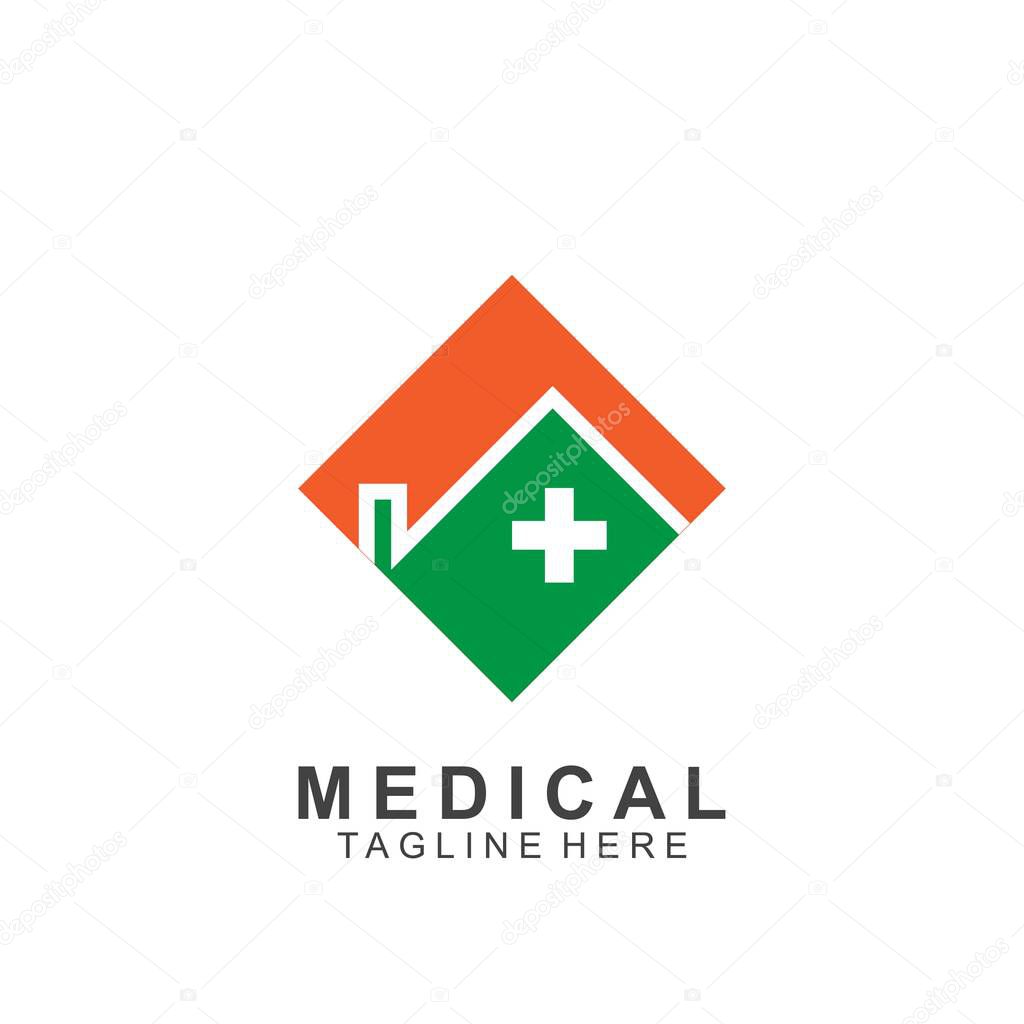 Health logo template design.Medical Cross logo