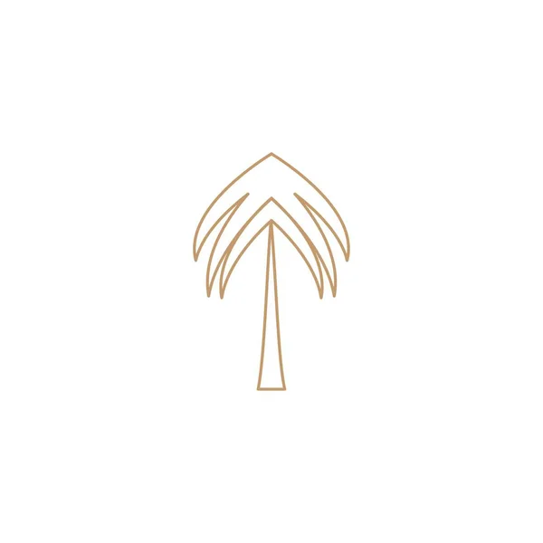 Design Haut Gamme Logo Palme Icône Abstraite Illustration Vectorielle Palmier — Image vectorielle