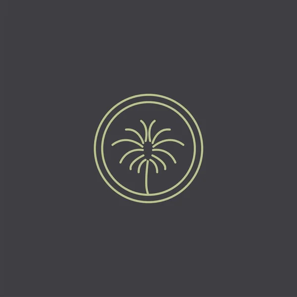 Design Logotipo Palma Premium Ícone Abstrato Ilustração Vetor Palma —  Vetores de Stock