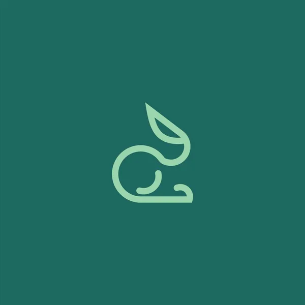 Premium Konijn Logo Ontwerp Abstract Icoon Konijn Vector Illustratie — Stockvector