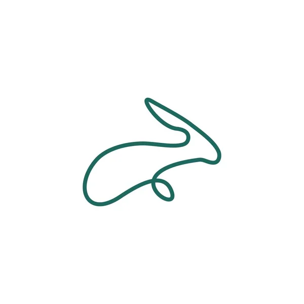 Utformning Kaninlogotypen Abstrakt Ikon Kanin Vektor Illustration — Stock vektor