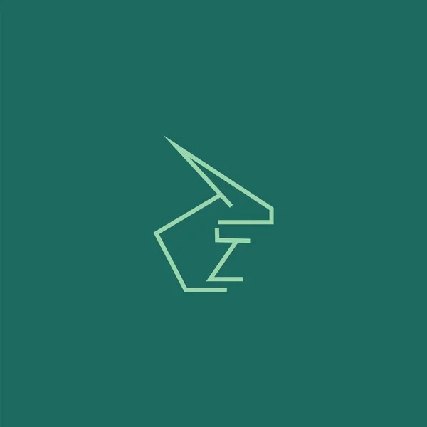 Premium Konijn Logo Ontwerp Abstract Icoon Konijn Vector Illustratie — Stockvector