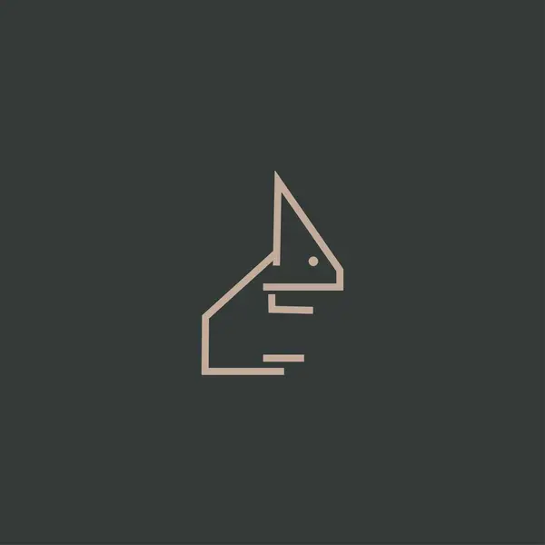 Tavşan Logosu Tasarımı Soyut Simge Tavşan Vektör Çizimi — Stok Vektör