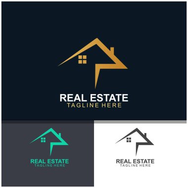 Emlak logosu tasarımı. modern ve zarif stil tasarımı