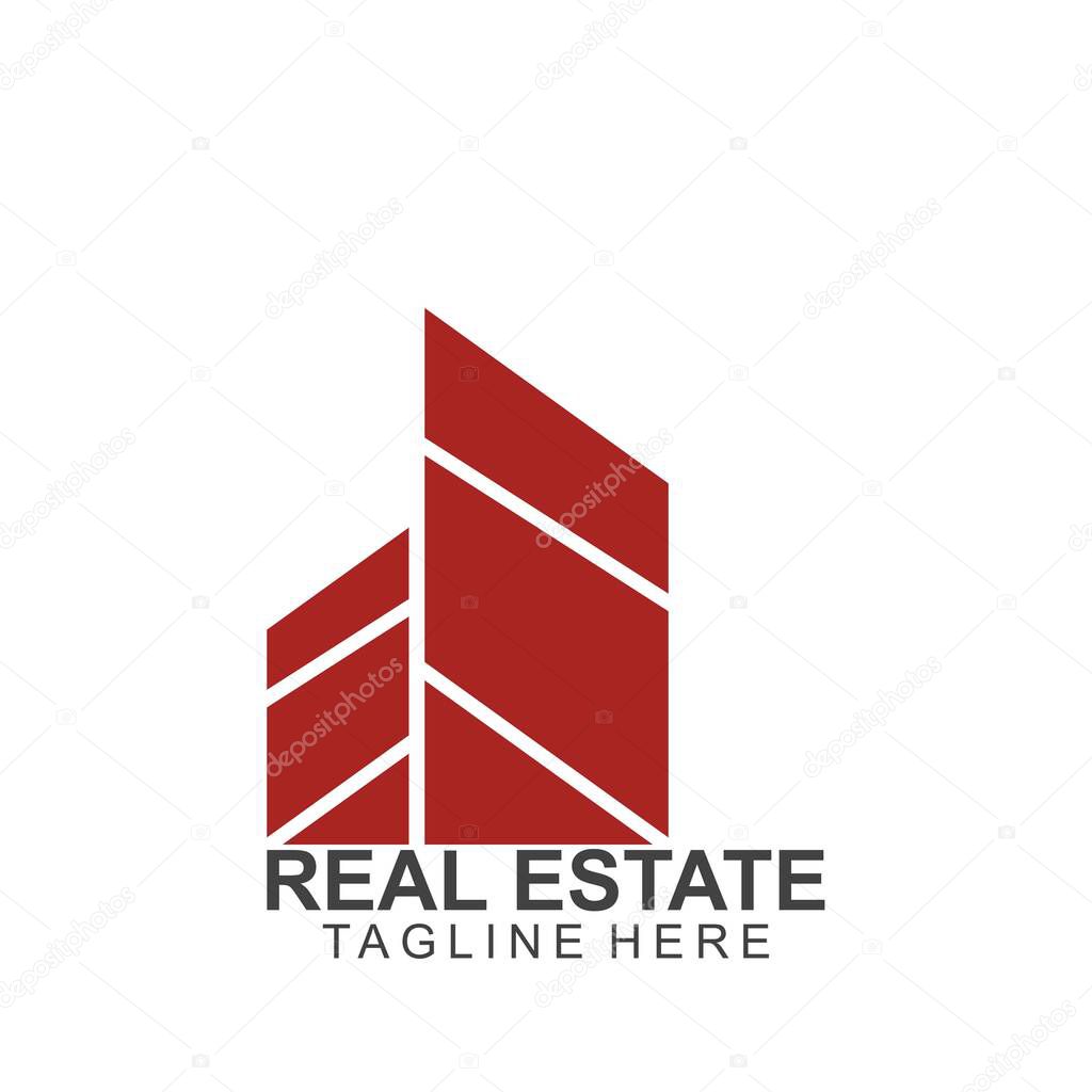 Real estate logo design. modern and elegant style design