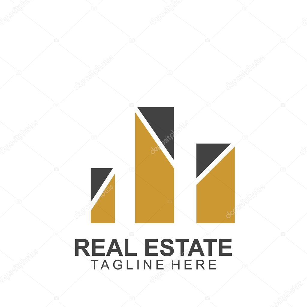 Real estate logo design. modern and elegant style design