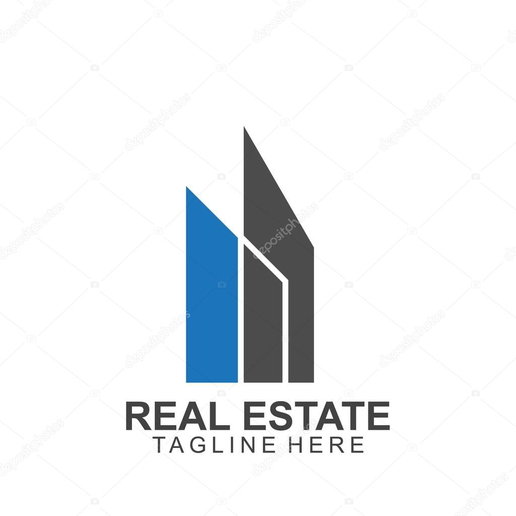 Real estate logo design. modern and elegant style design