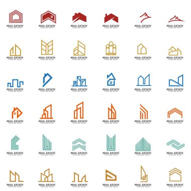 Gayrimenkul logosu dizaynı. modern ve zarif stil tasarımı.