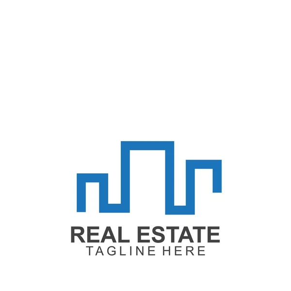Real Estate Logo Design Modern Elegant Style Design — Stock Vector