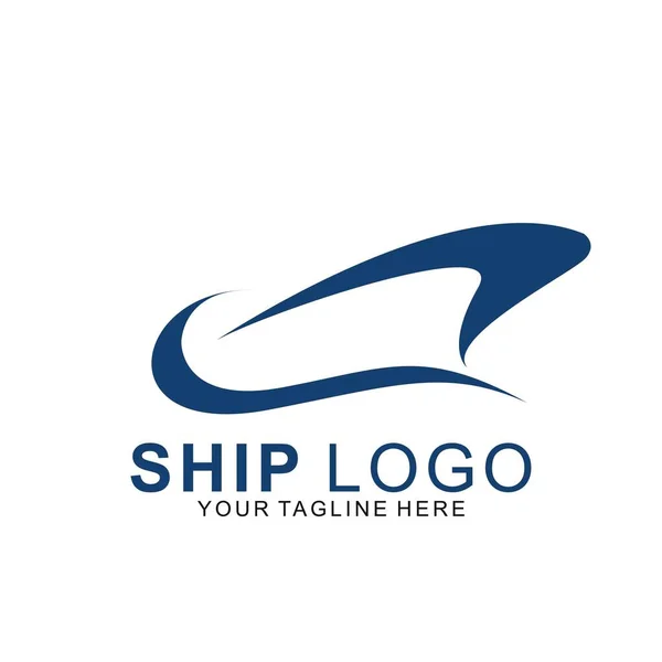 Логотип Premium Ship Современной Концепцией Векторная Иллюстрация Корабля — стоковый вектор