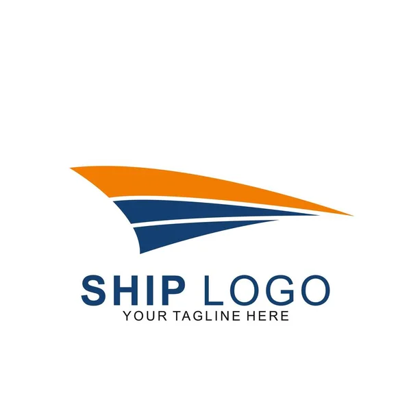 Логотип Premium Ship Современной Концепцией Векторная Иллюстрация Корабля — стоковый вектор