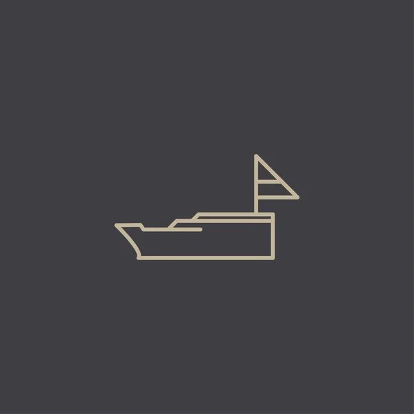 Logo Premium Ship Concept Moderne Icône Navire Illustration Vectorielle — Image vectorielle