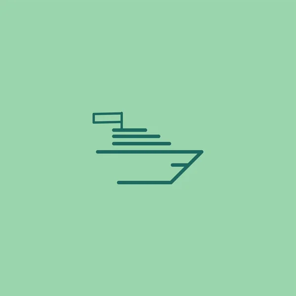 Logo Premium Ship Con Concetto Moderno Nave Icona Vettoriale Illustrazione — Vettoriale Stock