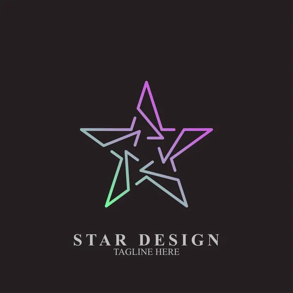 Diseño Logotipo Estrella Premium Icono Abstracto Estrella Vector Plantilla — Archivo Imágenes Vectoriales