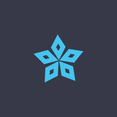 Premium yıldız logo tasarımı. Soyut simge yıldız vektör şablonu