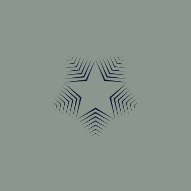 Premium yıldız logo tasarımı. Soyut simge yıldız vektör şablonu