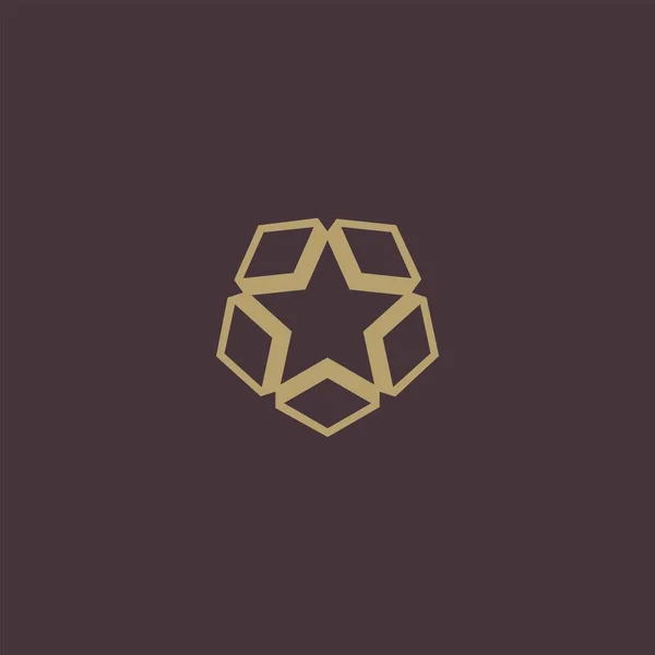 Premium Stjärna Logotyp Design Abstrakt Ikon Stjärna Vektor Mall — Stock vektor