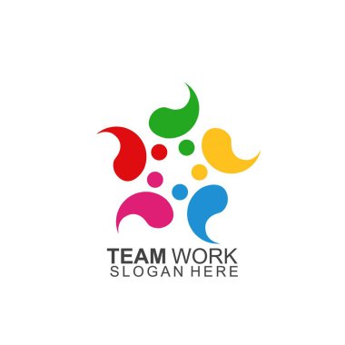 Takım Çalışması Logosu Tasarımı. Modern Sosyal Ağ Takım Logosu Tasarımı