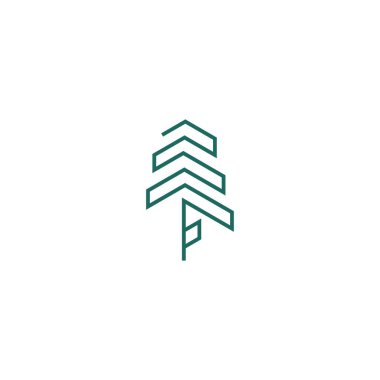 En iyi ağaç logosu tasarımı. Soyut ağaç simgesi vektör illüstrasyonu