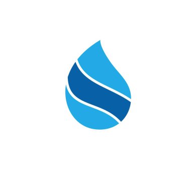 Modern konseptli su damlası logosu tasarımı. Yağ simgesi vektör illüstrasyonu