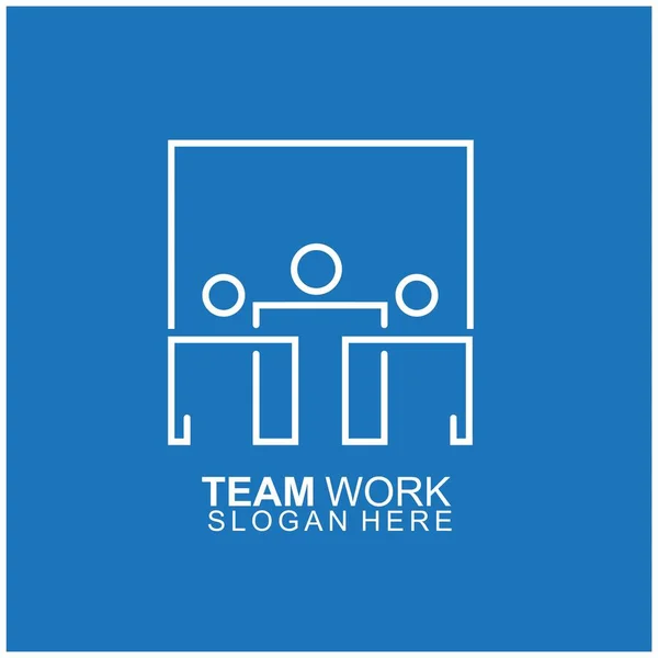 Team Work Logo Design Modern Social Network Team Logo Design — Stock Vector