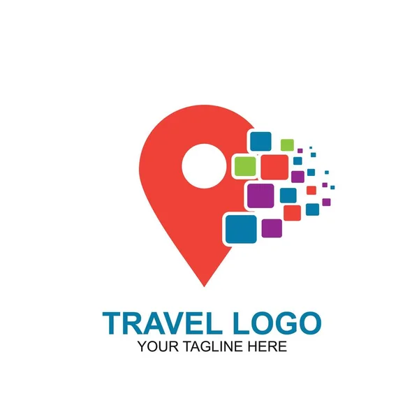 Travel Logo Design Template Icon Plane Travel Vector — Stock Vector