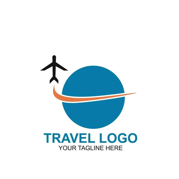 Шаблон Дизайна Путешествия Icon Plane Travel — стоковый вектор
