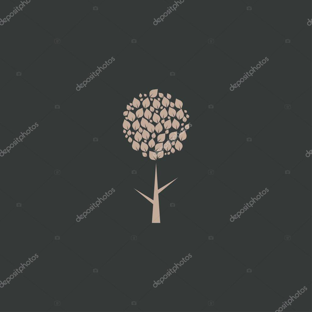 Premium tree logo design. Abstract tree icon vector illustration