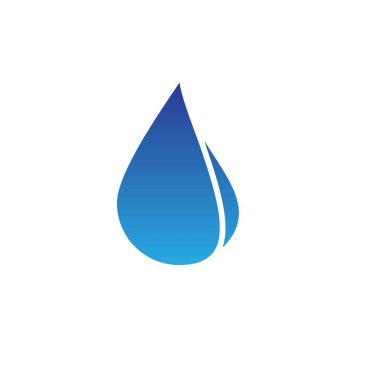 Modern konseptli su damlası logosu tasarımı. Yağ simgesi vektör illüstrasyonu