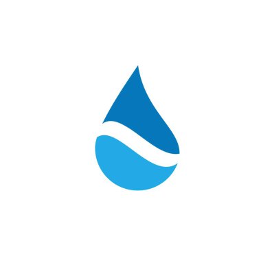 Modern konseptli su damlası logosu tasarımı. Yağ simgesi vektör illüstrasyonu