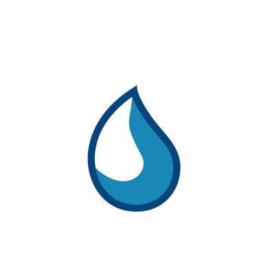 Modern konseptli su damlası logosu tasarımı. Yağ simgesi vektör illüstrasyonu