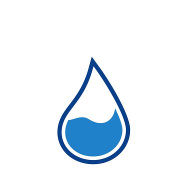 Modern konseptli su damlası logosu tasarımı. Yağ simgesi vektör illüstrasyonu