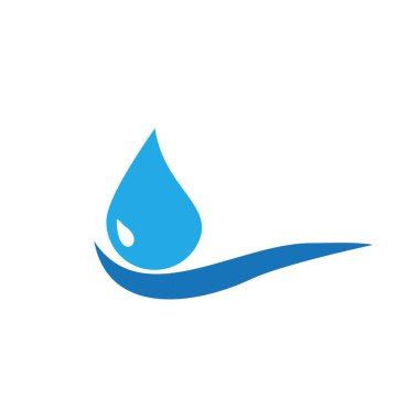 Modern konseptli su damlası logosu tasarımı. Yağ simgesi vektör illüstrasyonu