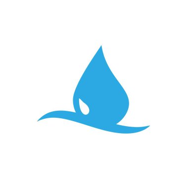 Modern konseptli su damlası logosu tasarımı. Yağ simgesi vektör illüstrasyonu