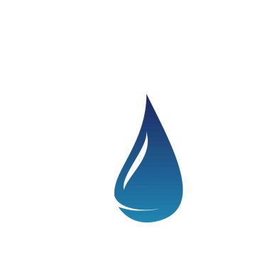 Modern konseptli su damlası logosu tasarımı. Yağ simgesi vektör illüstrasyonu