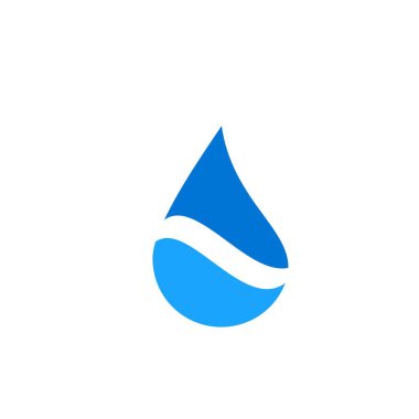 Modern konseptli su damlası logosu tasarımı. Yağ simgesi vektör illüstrasyonu