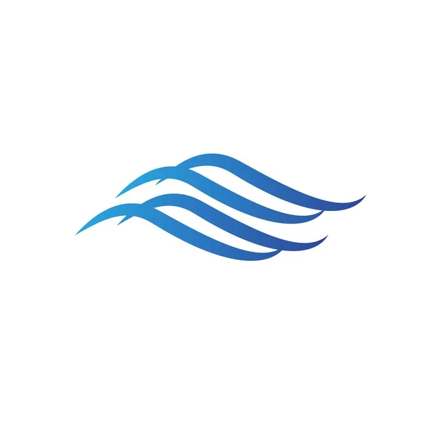 Шаблон Логотипа Волны Дизайн Иконно Волновой Вектор — стоковый вектор