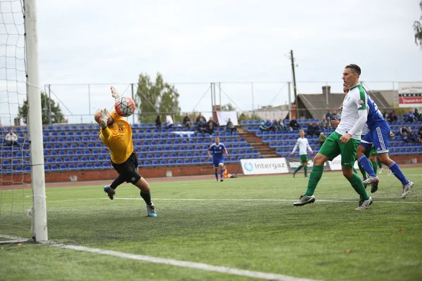 Spiel Episode in einem Fußballspiel mit Kontakt — Stockfoto