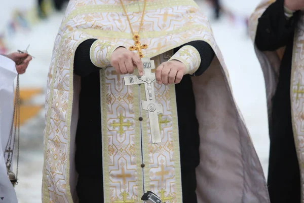 Ortodoxa kyrkan Heliga Epiphany dag — Stockfoto