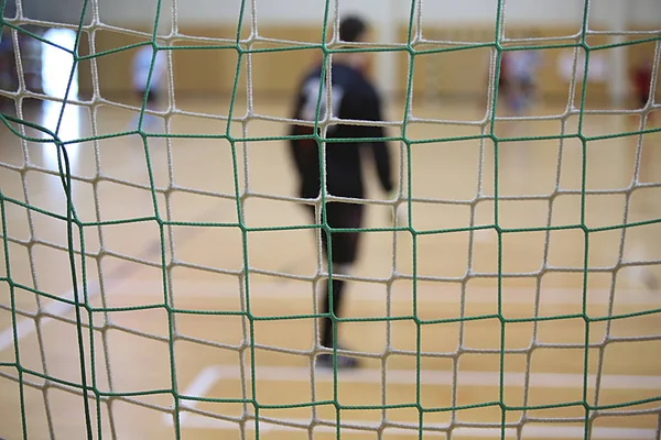 El trasfondo del portero futsal — Foto de Stock