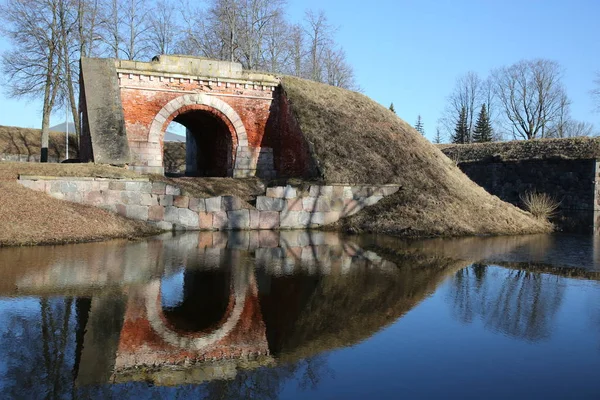 Amanecer de la fortaleza de Daugavpils — Foto de Stock