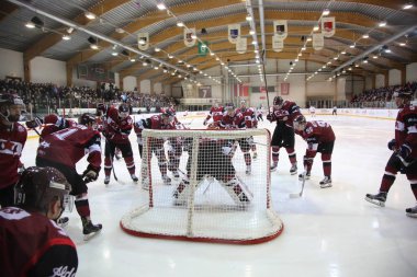 Bir hokey maçı oyun an