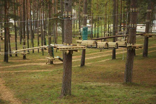 Hanging trails in the adventure park