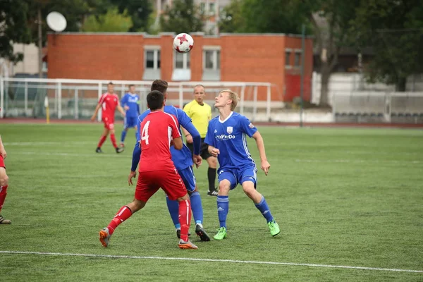 Aflevering van voetbalwedstrijd — Stockfoto